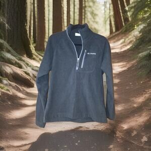 EUC Columbia Fast Trek III Half Zip Fleece Collegiate Black Sz Small